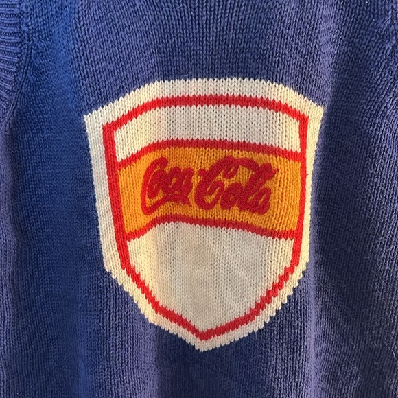Vintage 80s Coca Cola Knit Sweater Top Size Large - Picture 2 of 4